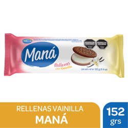 Galletitas Chocolate Rell Vainilla Mana X 152 Grs