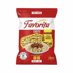 Fideos Coditos Rayados Favorita X500 Grs
