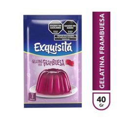 Gelatina Fortificado Frambueza Exquisita X 40 Grs