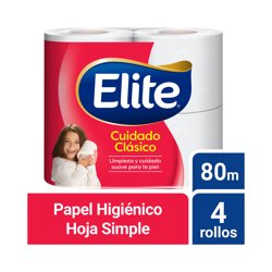 Papel Higienico Hs Max Suavidad Elite 4 X80mts