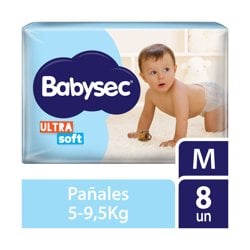 Panales Talle M Ultrasoft Babysec X 8 Uni