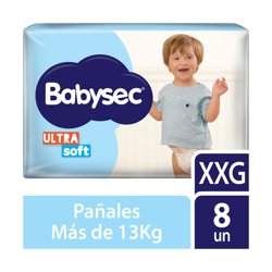 Panales Talle Xxg Ultrasoft Babysec X 8 Uni