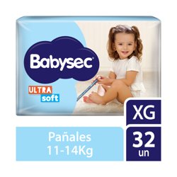 Panales Talle Xg Ultrasoft Babysec X 32 Uni