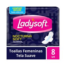 Toalla Femenina Normal Nocturna Ladysoft X 8 U