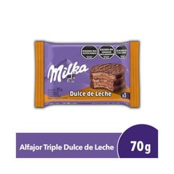 Alfajor Chocolate C Ddl Triple Milka X 70 Grs
