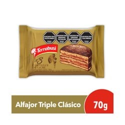Alfajor Chocolate Triple Terrabusi X 70 Grs
