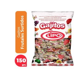 Caramelos Frutales Gajitos Lipo Bolsa X 150 Grs