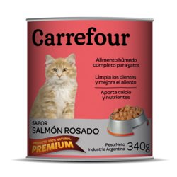 Alimento Gatos Humedo Carrefour Salmon Ros 340grs